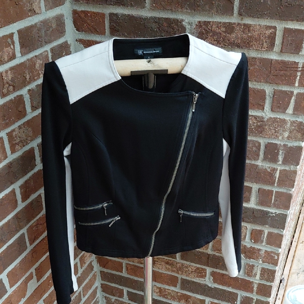 DKNY Two-Tone Leather Jacket